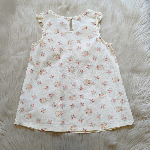 Tahari Girl pale yellow cotton floral tunic top size 4T - Picture 2 of 7